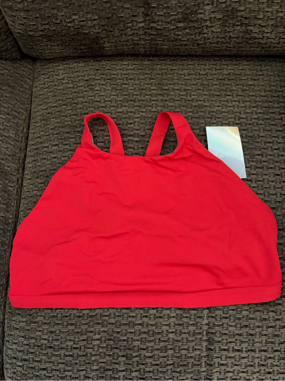 Jolyn Clothing Red Crop Sports Bralette